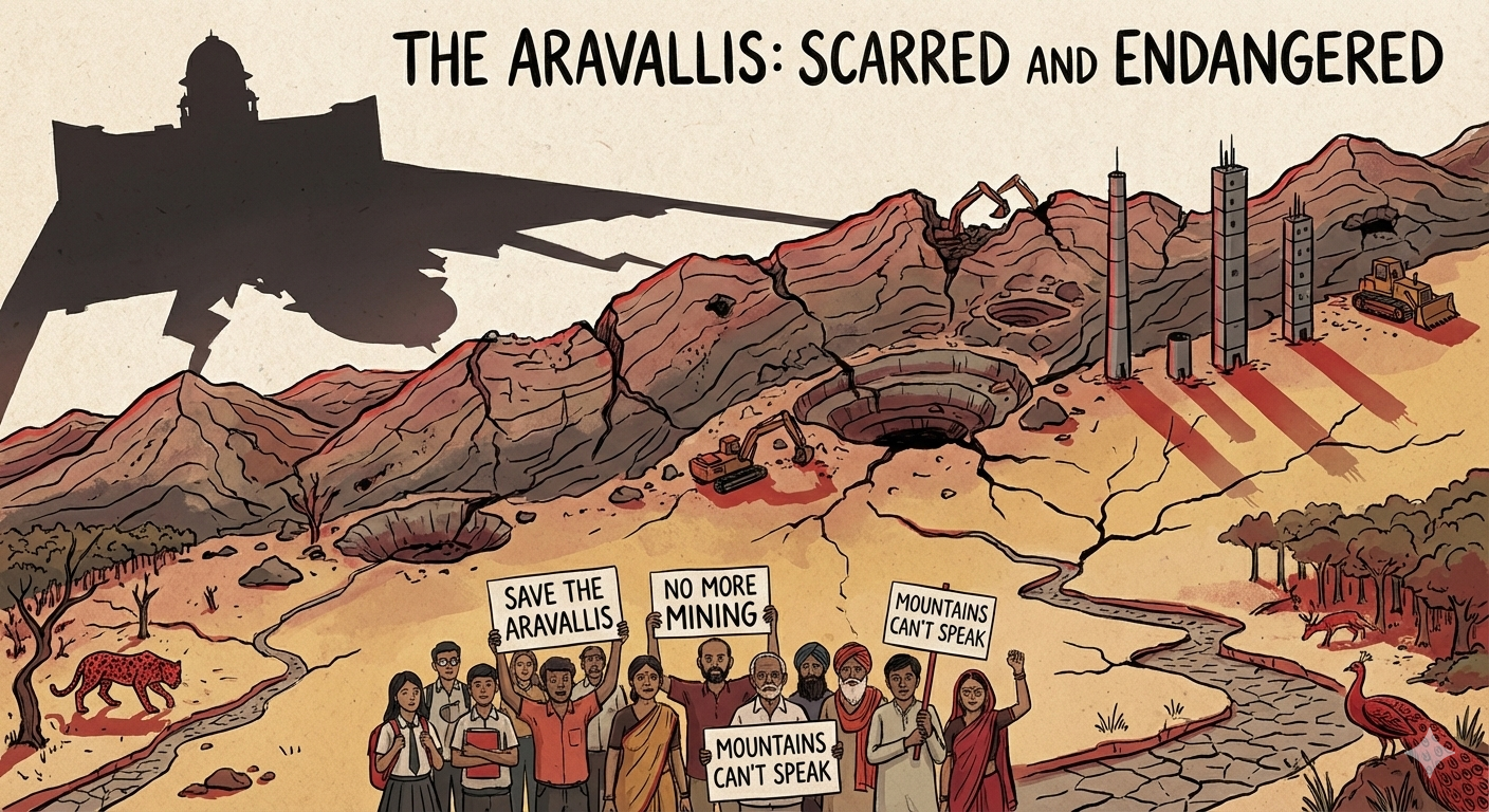 Supreme Court related Aravali protection visual